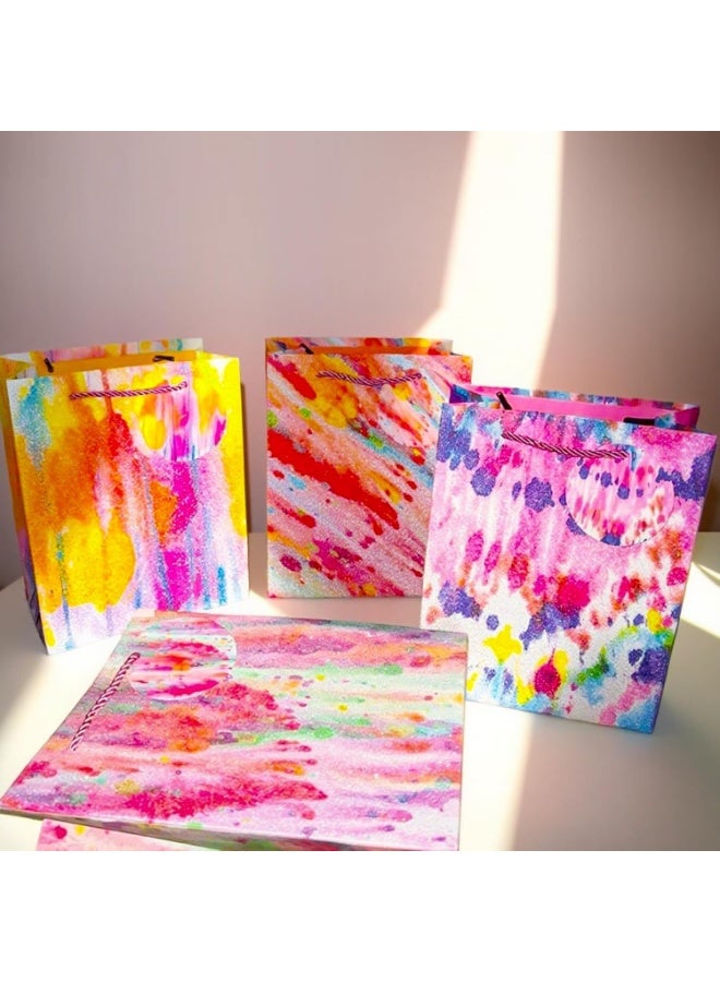 سيوسي Gift Bags, Colorful Paper Bags for Girl Women's Birthdays, Bridal Showers, Weddings, Mother's Day, Christmas, Thank You Bags-All Occation (Colorful, 12pcs, 9" Medium) - Image 4